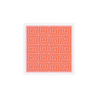 Greek Key Pattern 133 Orange and Pink Art Print Gallery Image 1