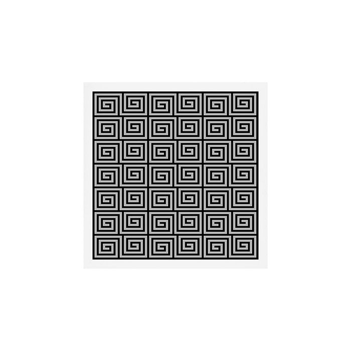 Greek Key Pattern Black and Gray Art Print Gallery Image 1