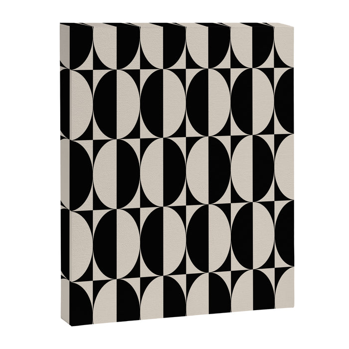 Hollywood Regency 261 Scandi Black and Linen White Canvas Print Gallery Image 1