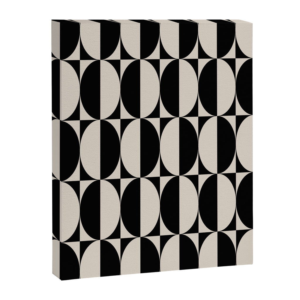 Hollywood Regency 261 Scandi Black and Linen White Canvas Print Gallery Image 8