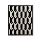 Hollywood Regency 261 Scandi Black and Linen White Framed Canvas Print Gallery Image 8