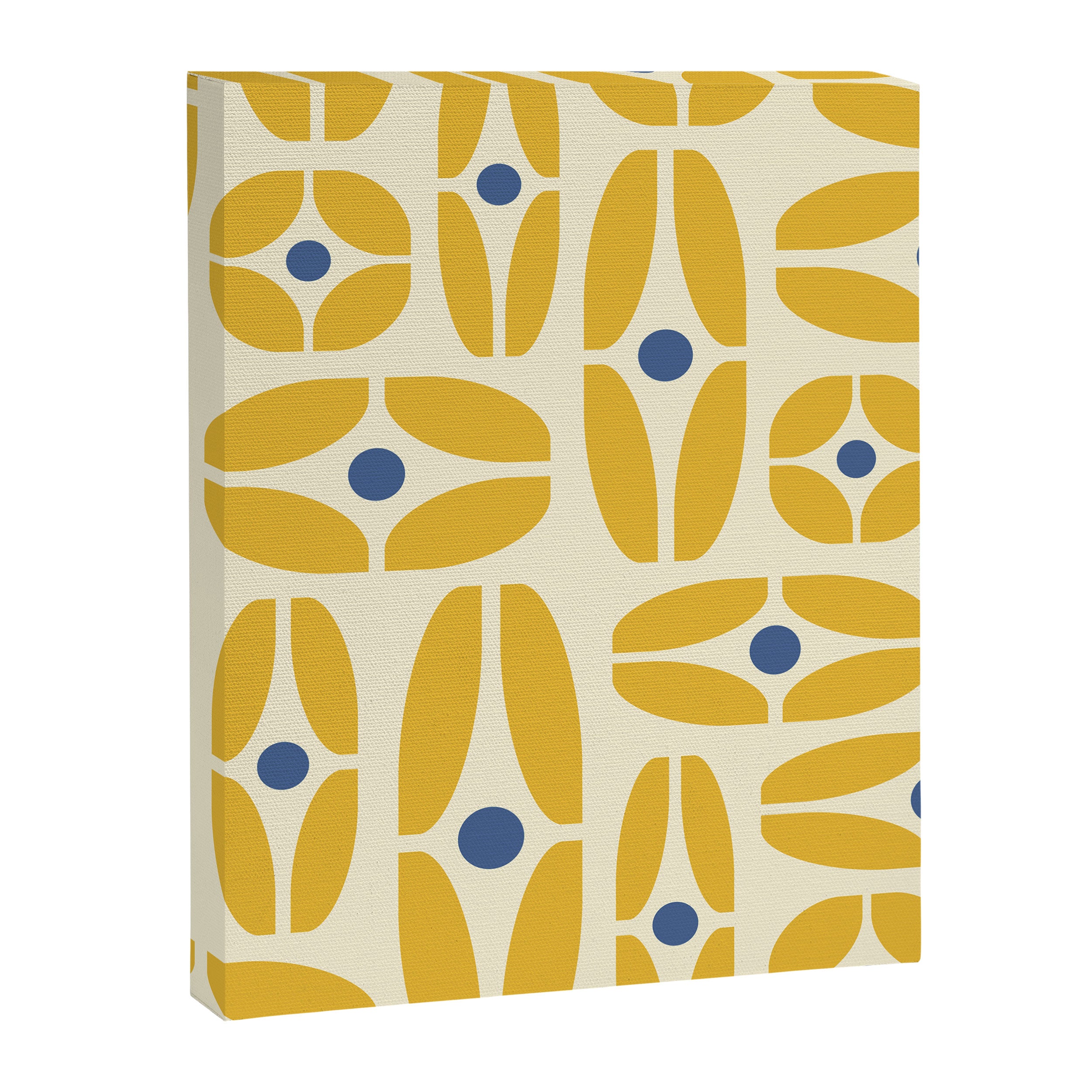 Mid Century Decoration 825 Yellow and Blue Canvas Print Gallery Image 8