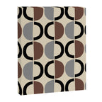 Mid Century Half Circle Pattern 582 Black Brown Gray and Beige Canvas Print Gallery Image 8