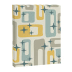 Mid Century Modern Abstract 132 Winter Yellow Gray and Blue Canvas Print Gallery Image 8