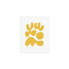 Mid Century Modern Abstract Organic Shapes 337 Yellow Art Print Gallery Image 1