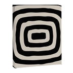 Mid Century Modern Abstract Shape 536 Black and Linen White Canvas Print Gallery Image 8