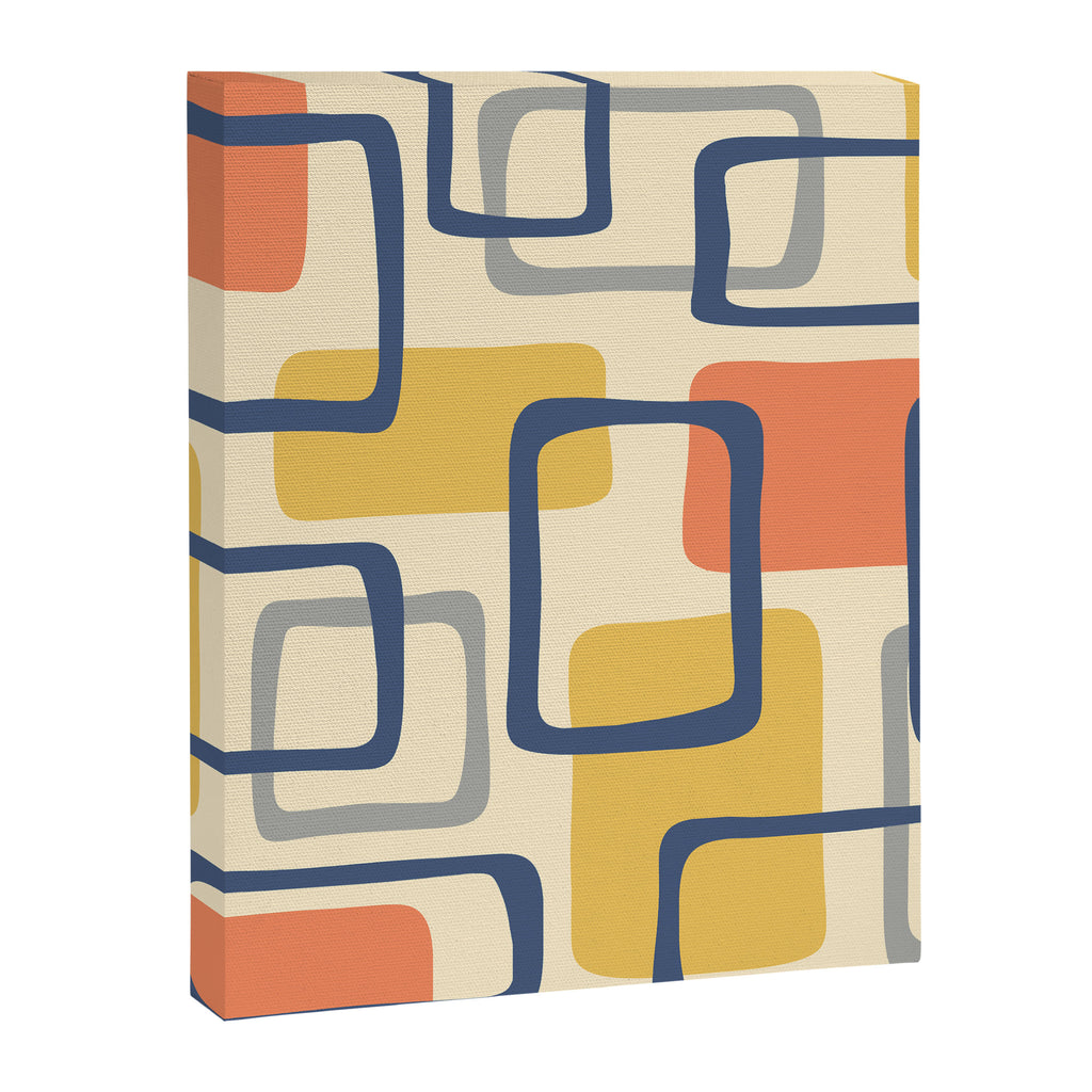 Mid Century Modern Abstract Squares Pattern 456 Canvas Print Gallery Image 8