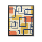 Mid Century Modern Abstract Squares Pattern 456 Framed Canvas Print Gallery Image 8