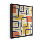 Mid Century Modern Abstract Squares Pattern 456 Framed Canvas Print Gallery Image 2