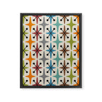 Mid Century Modern Atomic Age Starburst Pattern 226 Googie  Framed Canvas Print Gallery Image 8