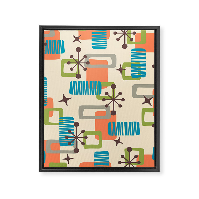 Mid Century Modern Atomic Decoration 243 Kitsch Framed Canvas Print Gallery Image 8