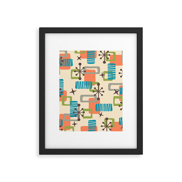 Mid Century Modern Atomic Decoration 243 Kitsch Framed Art Print Gallery Image 1