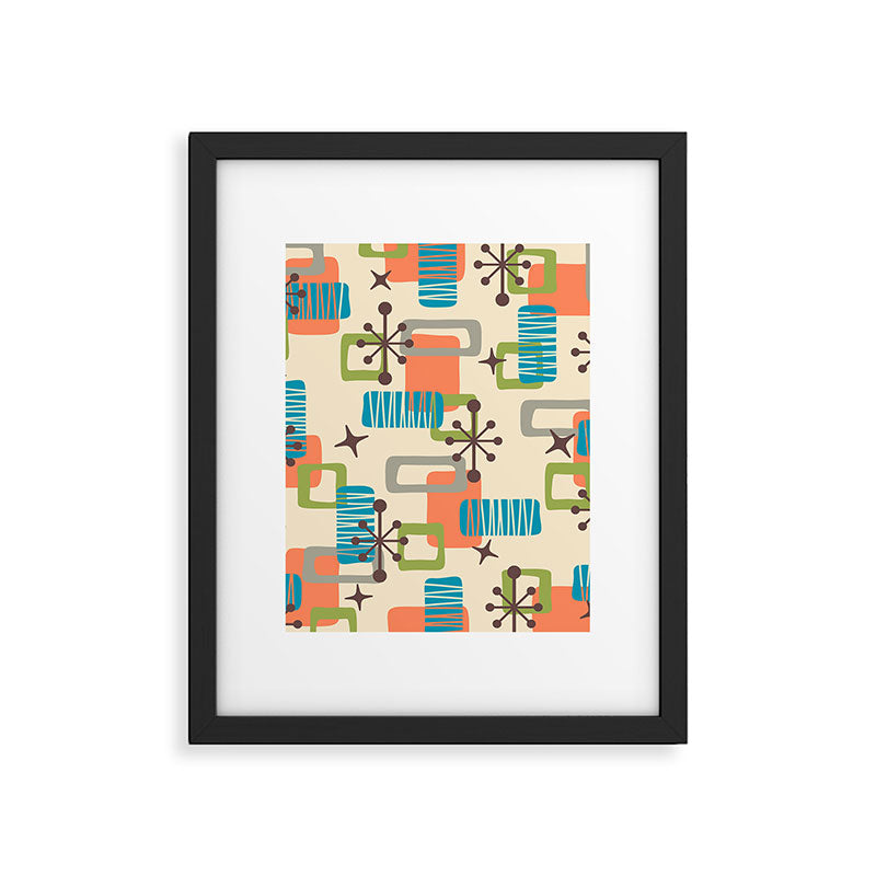 Mid Century Modern Atomic Decoration 243 Kitsch Framed Art Print Gallery Image 6