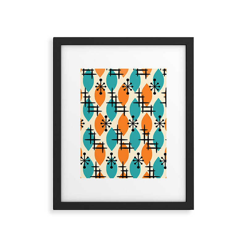 Mid Century Modern Atomic Drops 224 Framed Art Print Gallery Image 6