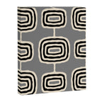 Mid Century Modern Atomic Rings Pattern 233 Black Beige and Gray Canvas Print Gallery Image 8