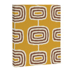 Mid Century Modern Atomic Rings Pattern 263 Yellow Brown and Beige Canvas Print Gallery Image 8