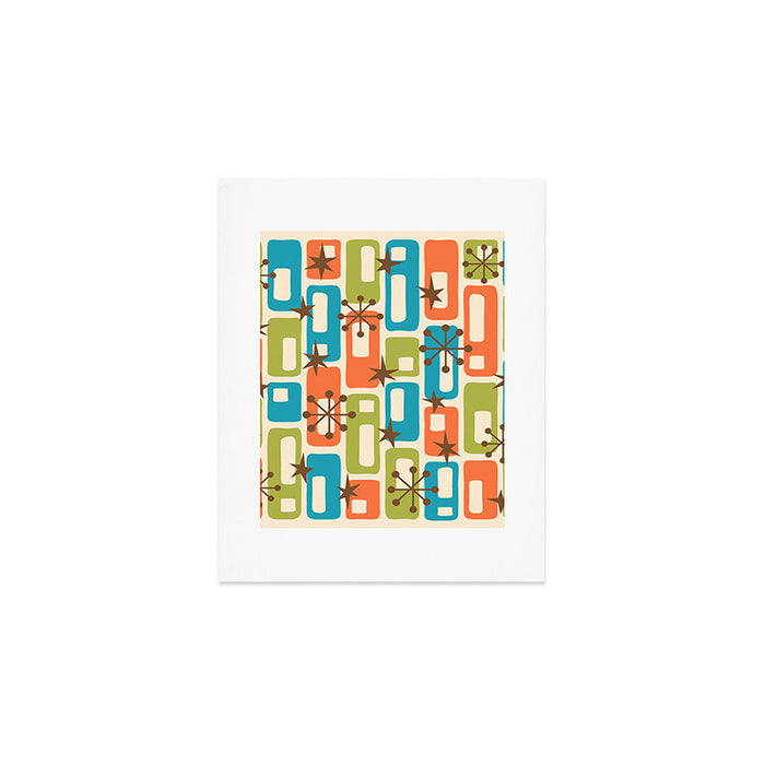 Mid Century Modern Atomic Sparkles 239 Art Print Gallery Image 1