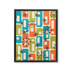 Mid Century Modern Atomic Sparkles 239 Framed Canvas Print Gallery Image 8