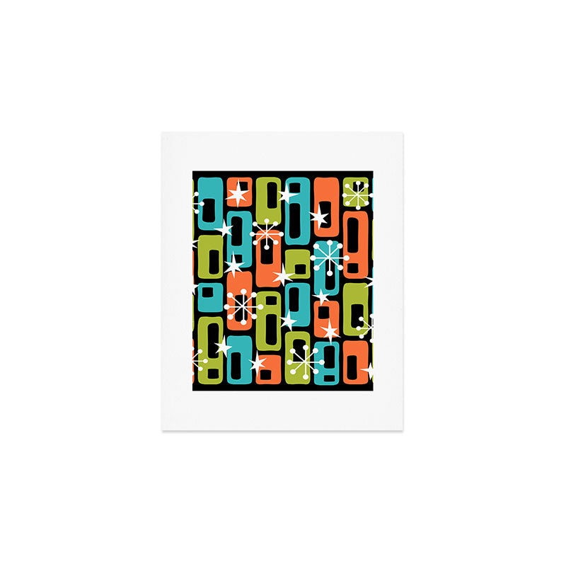 Mid Century Modern Atomic Sparkles 244 Art Print Gallery Image 1