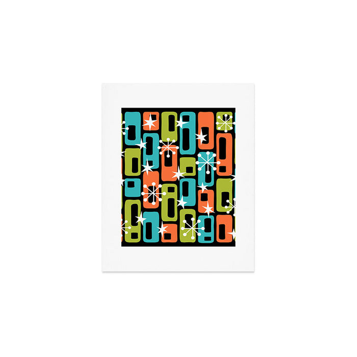 Mid Century Modern Atomic Sparkles 244 Art Print Gallery Image 1