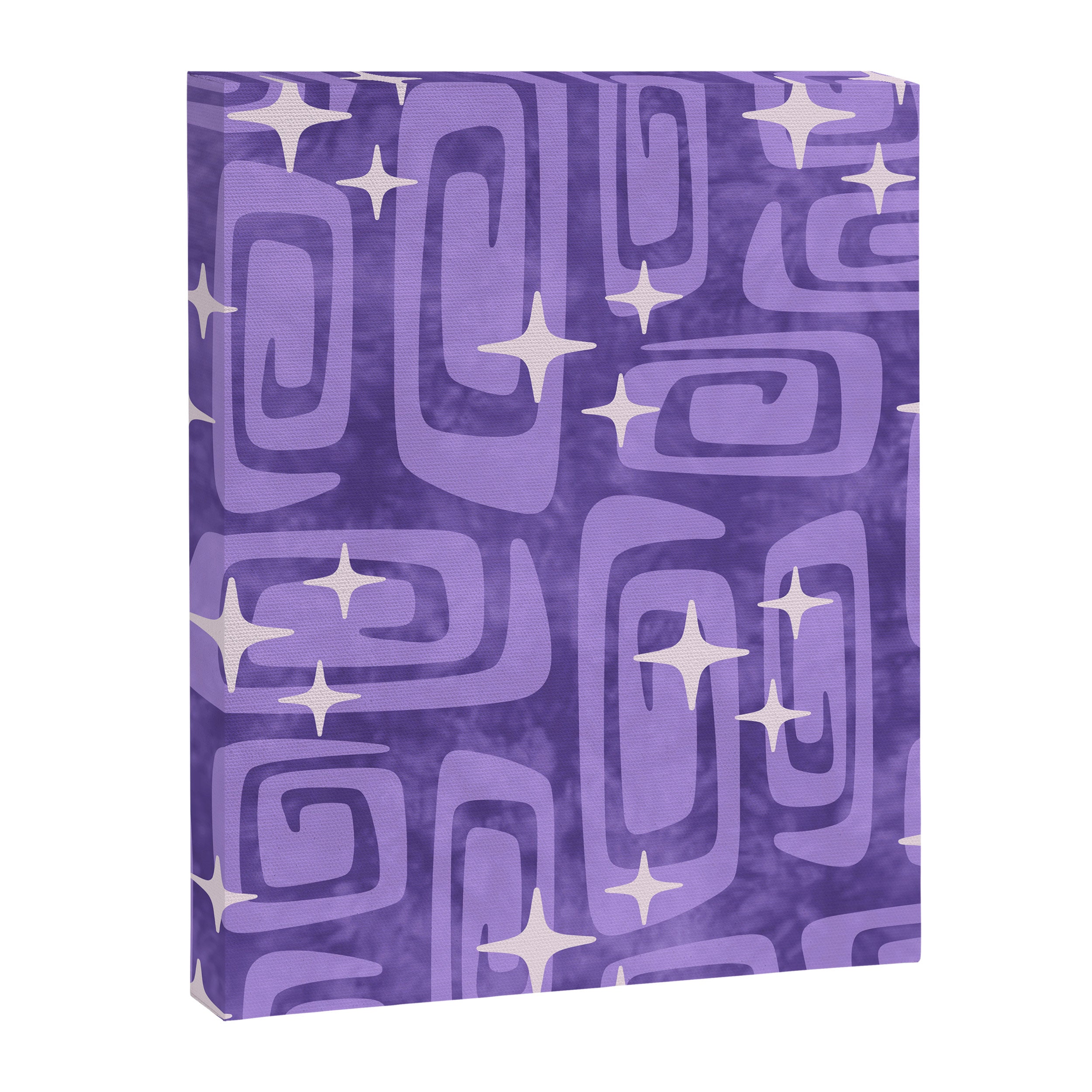Mid Century Modern Cosmic Galaxies 584 Purple Canvas Print Gallery Image 8