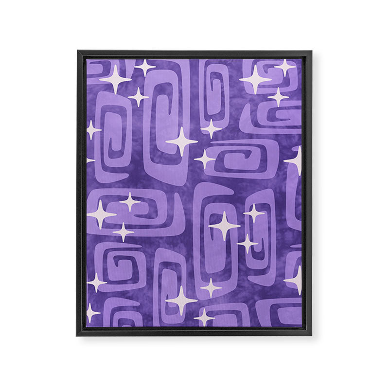 Mid Century Modern Cosmic Galaxies 584 Purple Framed Canvas Print Gallery Image 8