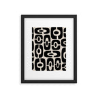 Mid Century Modern Cosmic Abstract 363 Black and Linen White Framed Art Print Gallery Image 6