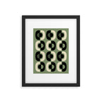 Mid Century Modern Decor 114 Black and Sage Green Framed Art Print Gallery Image 6