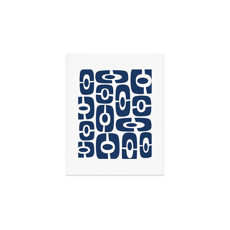 Mid Century Modern Decorating 241 Navy Blue Art Print Gallery Image 1