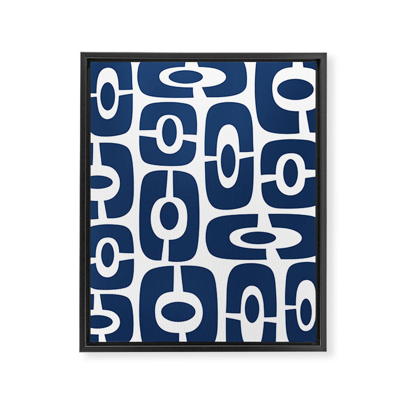 Mid Century Modern Decorating 241 Navy Blue Framed Canvas Print Gallery Image 8