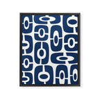 Mid Century Modern Decorating 241 Navy Blue Framed Canvas Print Gallery Image 8