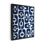 Mid Century Modern Decorating 241 Navy Blue Framed Canvas Print Gallery Image 2