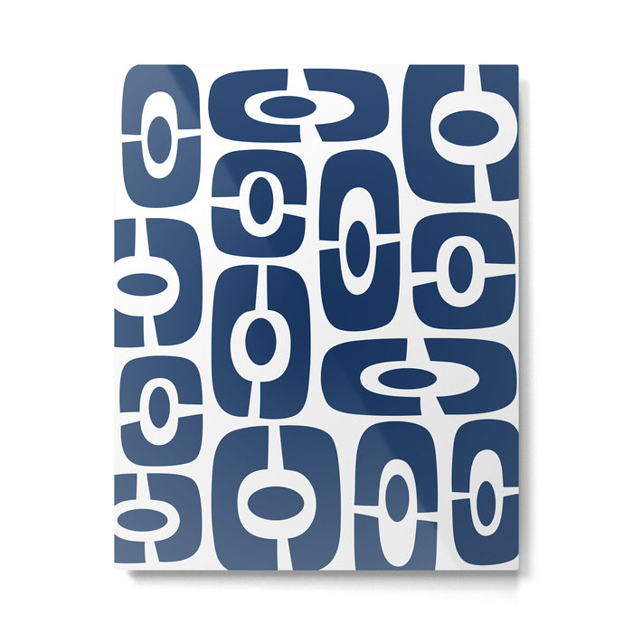 Mid Century Modern Decorating 241 Navy Blue Metal Print Gallery Image 1