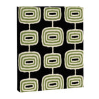 Mid Century Modern Decoration 236 Black Beige and Olive Green Canvas Print Gallery Image 8