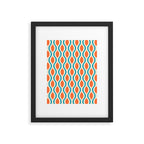 Mid Century Modern Decoration 442 Orange Beige and Turquoise Framed Art Print Gallery Image 6
