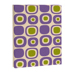 Mid Century Modern Garden Path Pattern 339 Purple and Olive Green Canvas Print Gallery Image 8