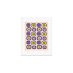 Mid Century Modern Garden Path Pattern 339 Purple and Olive Green Art Print Gallery Image 1
