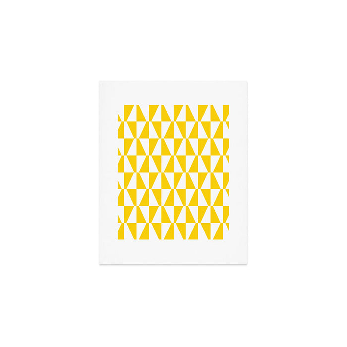 Mid Century Modern Geometric 312 Yellow Art Print Gallery Image 1