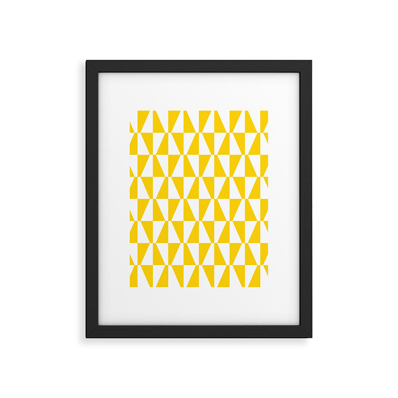 Mid Century Modern Geometric 312 Yellow Framed Art Print Gallery Image 6