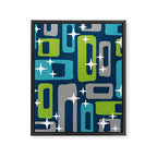 Mid Century Modern Geometric Abstract 190 Framed Canvas Print Gallery Image 8