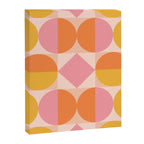 Mid Century Modern Geometric Abstract 833 Orange Pink and Yellow Canvas Print Gallery Image 8