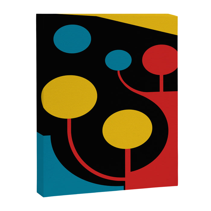 Mid Century Modern Geometric Abstract Canvas Print Gallery Image 1