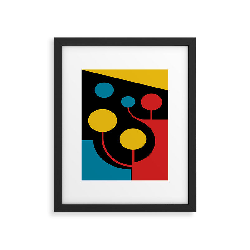 Mid Century Modern Geometric Abstract Framed Art Print Gallery Image 6