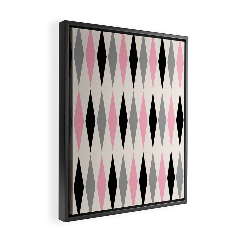 Mid Century Modern Geometric Googie Design  235 Populuxe Framed Canvas Print Gallery Image 2