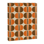 Mid Century Modern Geometric Pattern 127 Autumn Brown and Orange Canvas Print Gallery Image 8