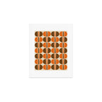 Mid Century Modern Geometric Pattern 127 Autumn Brown and Orange Art Print Gallery Image 1