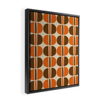 Mid Century Modern Geometric Pattern 127 Autumn Brown and Orange Framed Canvas Print Gallery Image 2