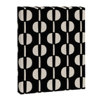 Mid Century Modern Geometric Pattern 157 Black and Linen White Canvas Print Gallery Image 8