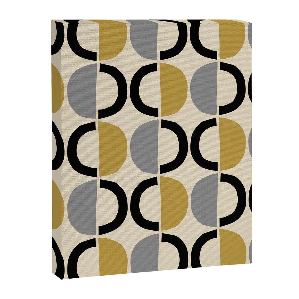 Mid Century Modern Half Circle Pattern 581 Winter Canvas Print Gallery Image 8