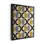 Mid Century Modern Half Circle Pattern 581 Winter Framed Canvas Print Gallery Image 2